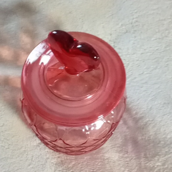 FESTIVE CHOICE HEART DECORATIVE GLASS JAR! BRAND NEW! - Picture 2 of 6